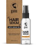 Beardo Hair Serum | Serum for men | Serum for hair smoothing | Argan Oil & Almond Oil | Adds Shine | Daily use| For All Hair Types | Frizz free hair | 50 ml