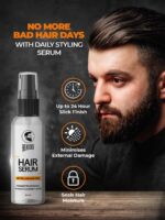 Beardo Hair Serum | Serum for men | Serum for hair smoothing | Argan Oil & Almond Oil | Adds Shine | Daily use| For All Hair Types | Frizz free hair | 50 ml - Image 3