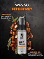 Beardo Hair Serum | Serum for men | Serum for hair smoothing | Argan Oil & Almond Oil | Adds Shine | Daily use| For All Hair Types | Frizz free hair | 50 ml - Image 5