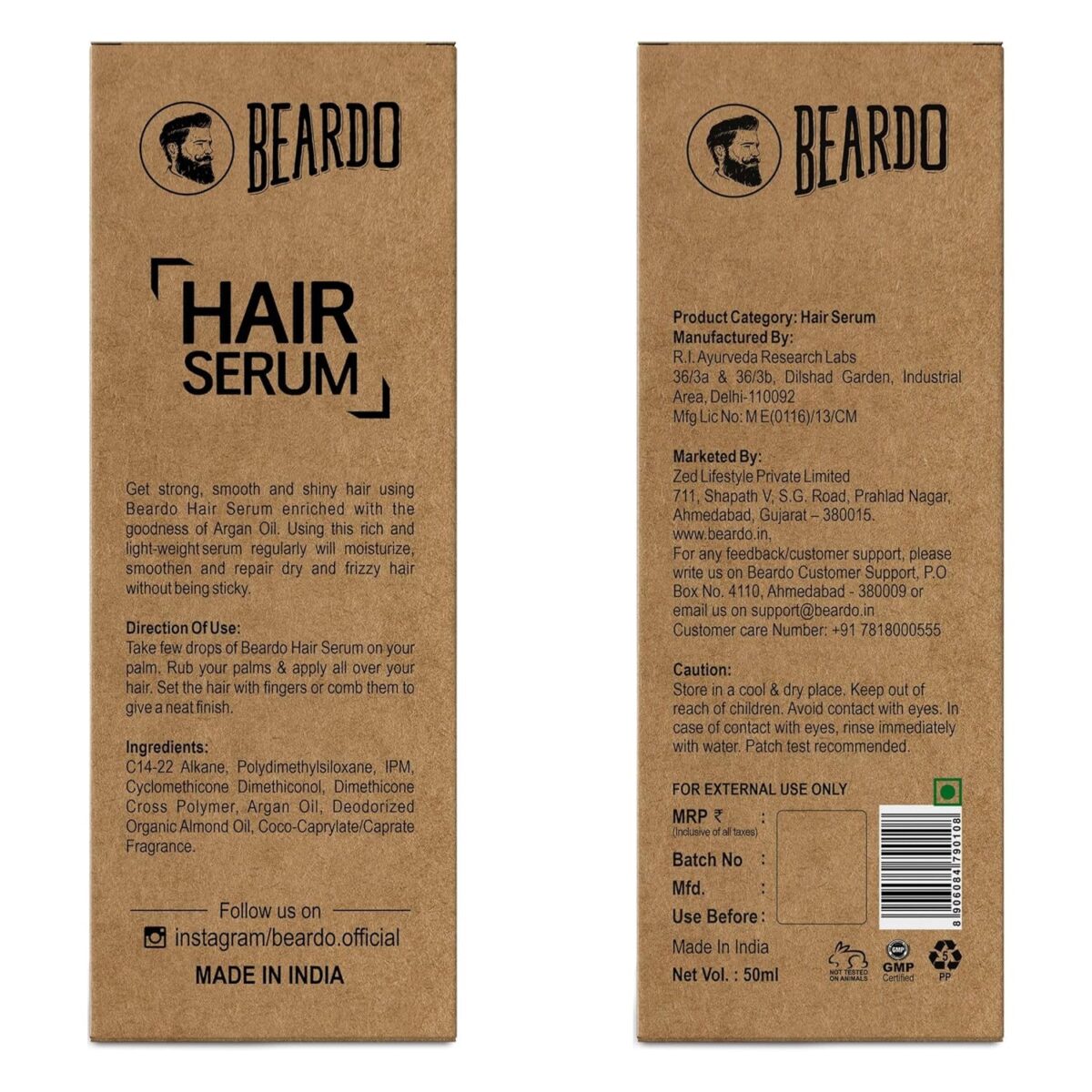 Beardo Hair Serum | Serum for men | Serum for hair smoothing | Argan Oil & Almond Oil | Adds Shine | Daily use| For All Hair Types | Frizz free hair | 50 ml - Image 9