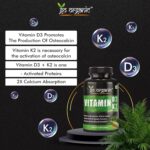 Go Organic Plant based organic, 120 Capsules | Vitamin D3 + K2 Capsules, Vitamin K2-7 to Support Bone & Heart Health in Men & Women - Image 3