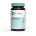 HealthKart HK Vitals Vitamin D3 (2000 IU), with Sunflower Oil, Promotes Calcium Absorption, Bone Health, Muscle Strength & Immunity, 60 Vitamin D Capsules
