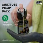 Indica Easy Do-It-Yourself Hair Color Shampoo Pump Pack with 5 Herbal Extracts and 100% Ammonia Free, Long Lasting Formula, 180 ML - Natural Black Colour (Gloves Included) - Image 3
