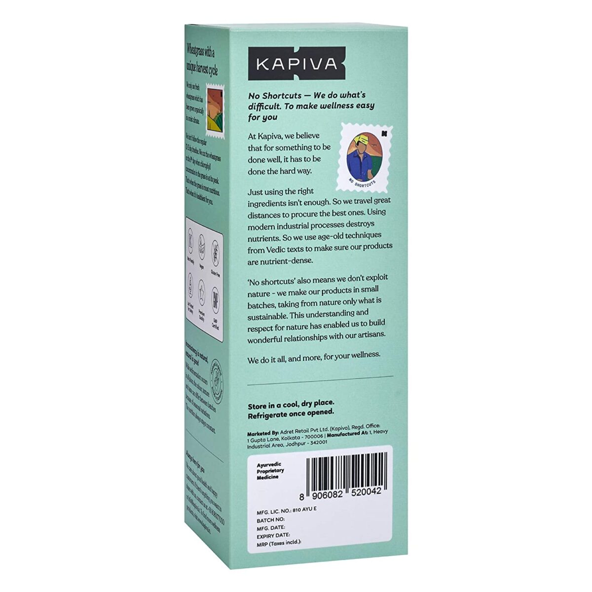 kapiva Wheatgrass Juice 1L For Digestive System - Image 3