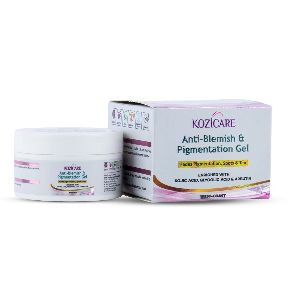 Kozicare Anti-Blemish & Pigmentation Gel For Fades, Pigmentation, Spots & Tan – (50gm) - Image 1