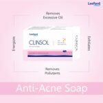 Leeford Clinsol Anti Acne Soap (75gm) For Acne, Pimples - Image 3