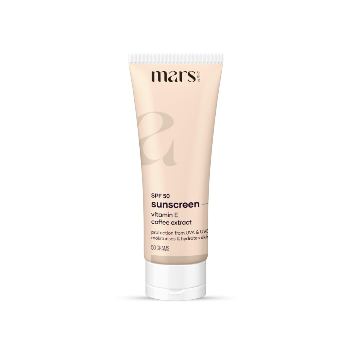 Mars by GHC Broad Spectrum UVA & UVB Protection Anti-Pollution Sunscreen Cream SPF 50, PA++, No white cast, SLS-Free, Paraben-Free, 100% Vegan - (50gm) - Image 2