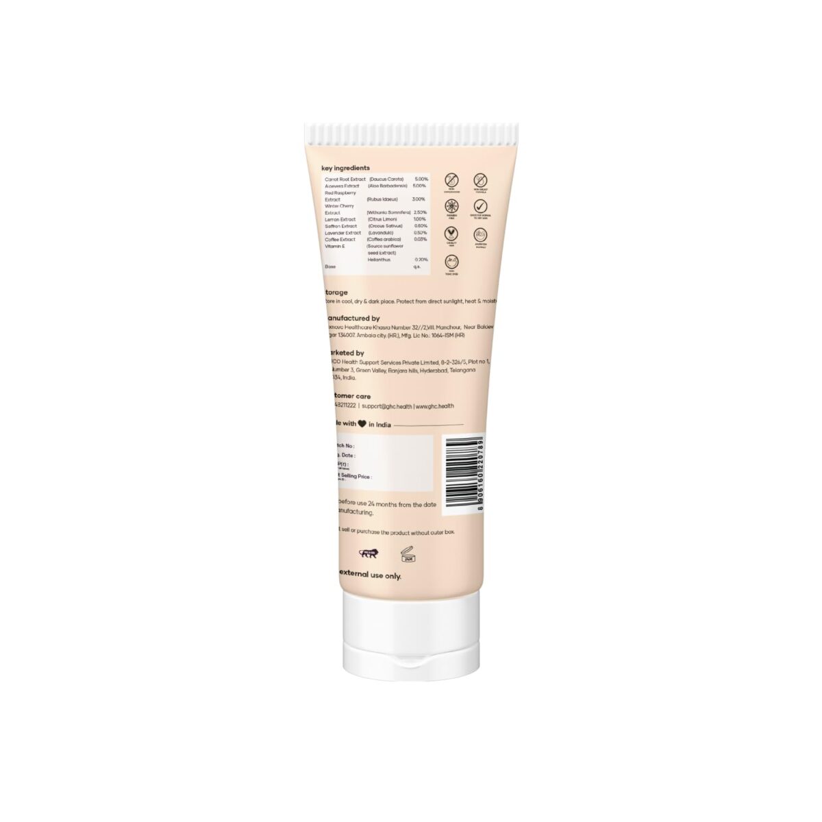Mars by GHC Broad Spectrum UVA & UVB Protection Anti-Pollution Sunscreen Cream SPF 50, PA++, No white cast, SLS-Free, Paraben-Free, 100% Vegan - (50gm) - Image 7