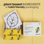 TERRAVITA Daily Vitamin D3 + Vitamin B12 Supplement | Plant based D3 & B12 Vitamin Tablets for better energy production, heart & bone health | In habit friendly weekly strips (28 tablets). - Image 3