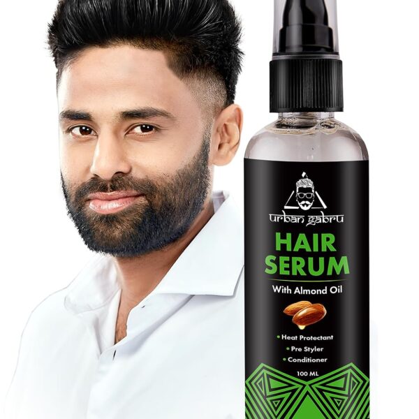 UrbanGabru Hair Serum for Men & Women | Heat Protectant | Pre Styler | Instant Shine & Smoothness | Soft & Silky Touch | 100 ml
