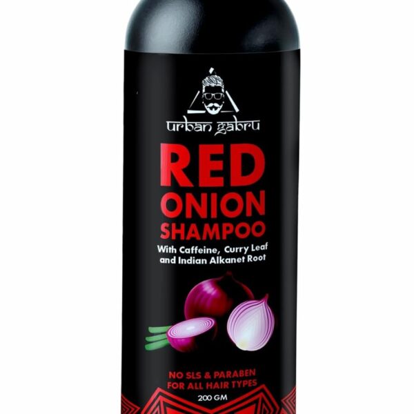UrbanGabru Natural Onion shampoo for hair strengthening & hairfall control - Paraben & Sulphate free 200gm