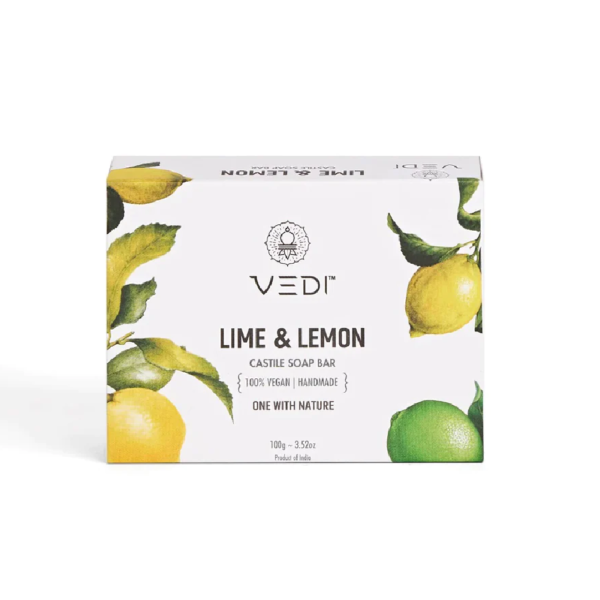 Vedi Castile Lime and Lemon Soap (100gm) For Acne, Skin Care