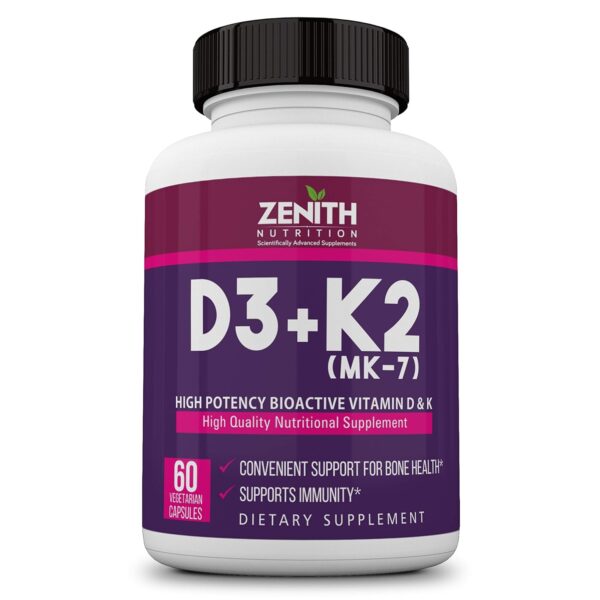 Zenith Nutrition Vitamin-D3 120 Veg Capsules | Support for Your Heart, Bones & Teeth | Lab tested