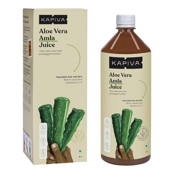 kapiva Aloe Vera Amla Juice 1L For Skin Care, Hair Care And Improves Immunity
