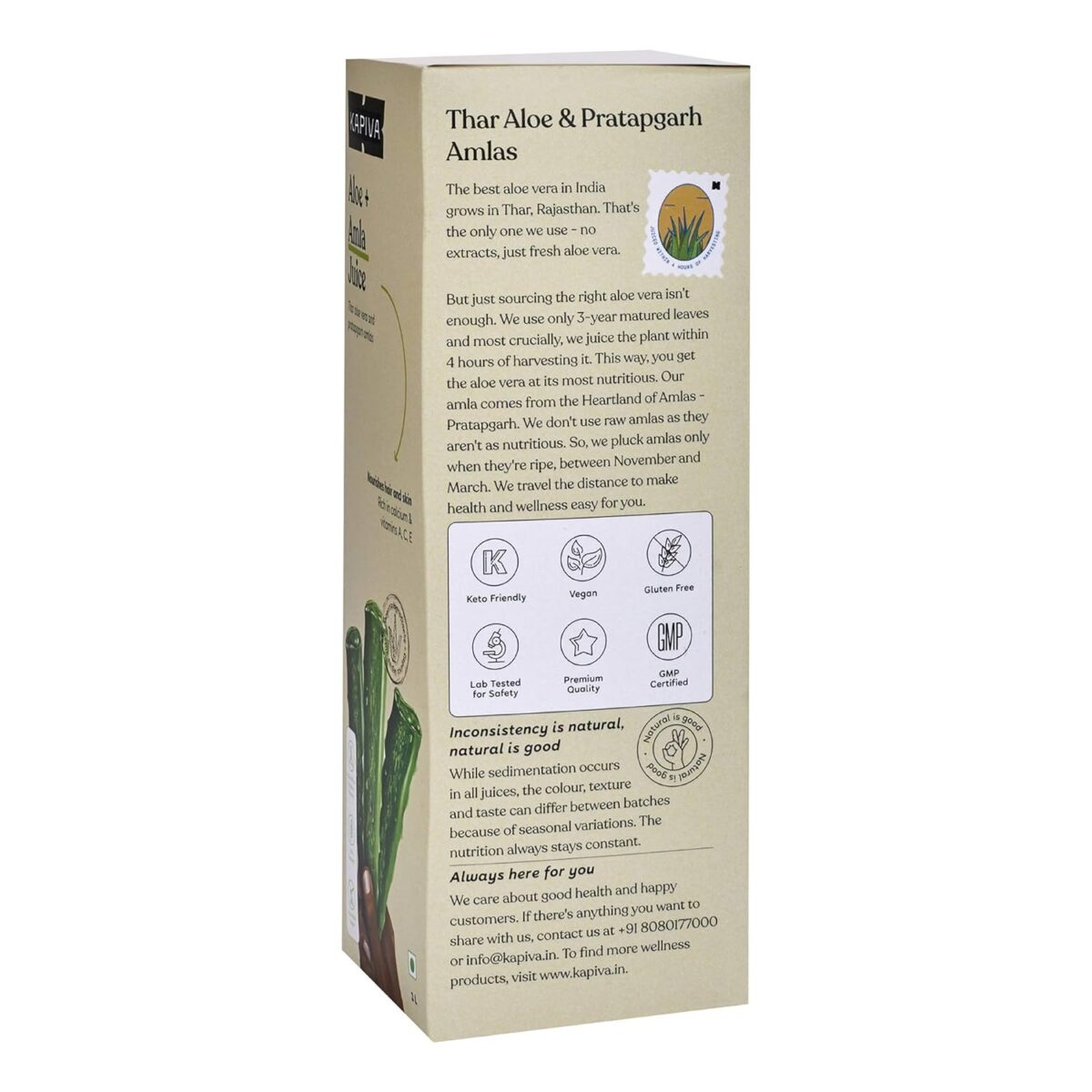 kapiva Aloe Vera Amla Juice 1L For Skin Care, Hair Care And Improves Immunity - Image 6
