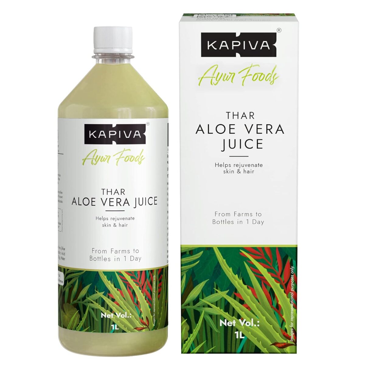 kapiva Thar Aloe Vera Juice 1L For boost Immunity, Digestive System - Image 1
