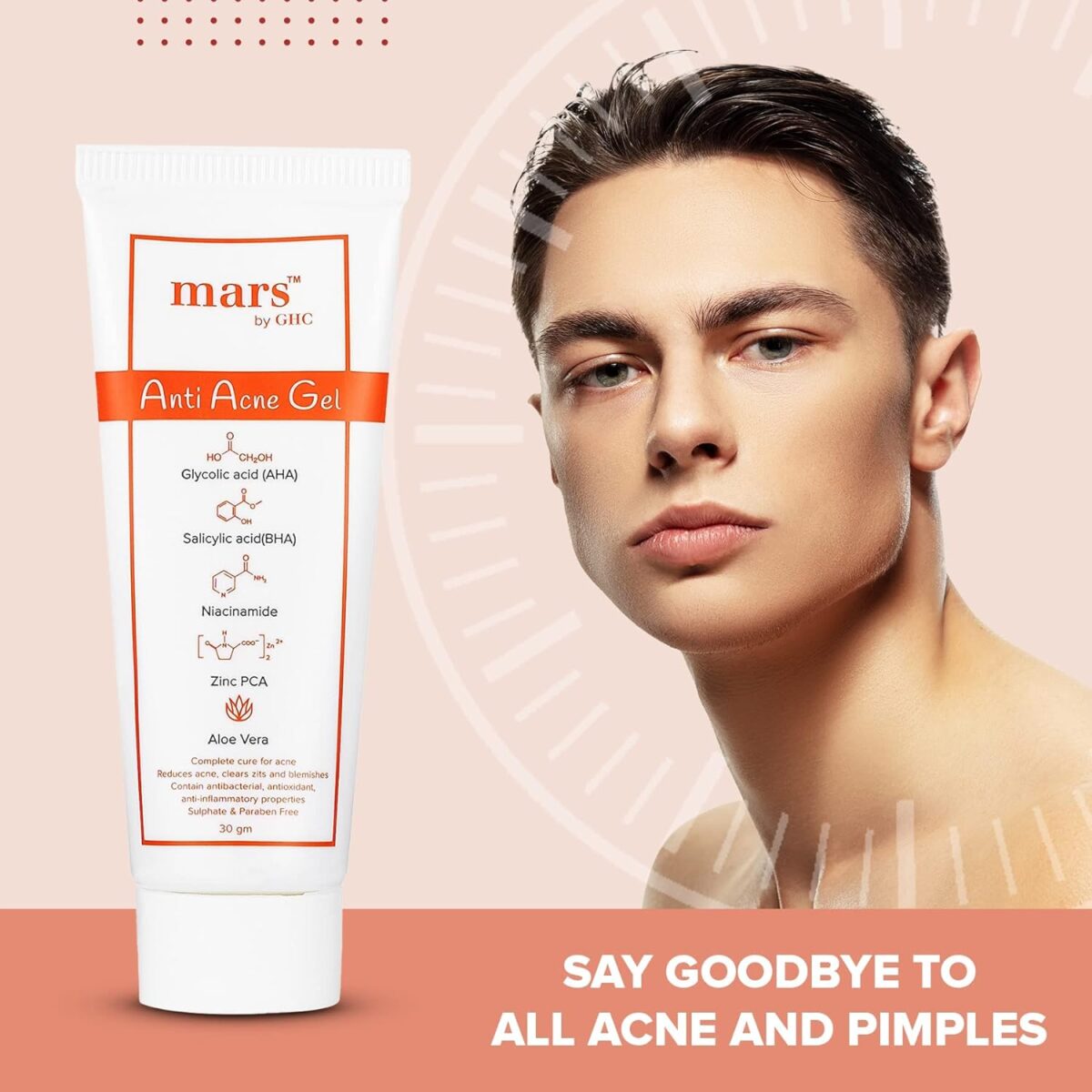 mars by GHC Anti Acne & Pimple Removal Face Gel | Oil Free Hydrating Gel for Marks, Dark Spot Removal with Niacinamide, Glycolic Acid and Salicylic Acid, 30 gm - Image 9