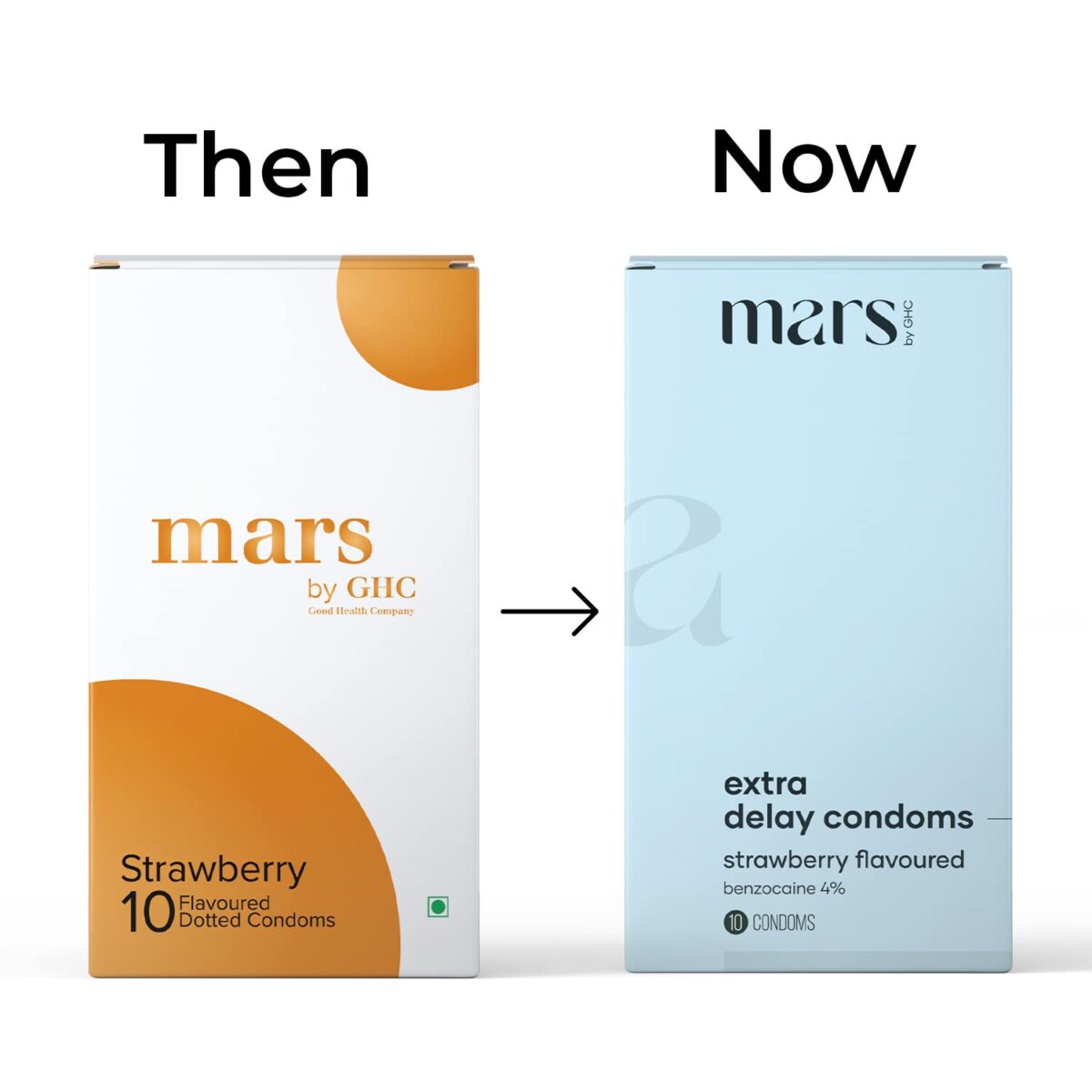 mars by GHC Strawberry Flavored Delay Condoms for Men - 20 Condoms - Image 2