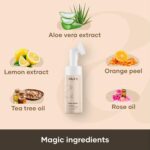 mars by GHC Tea Tree Foaming Face Wash With Built-In Face Brush, Hydrates Skin, Acne & Oil Control, Deep Cleansing, Nourishing & Moisturising Wash | Chemical Free (120 ml) - Image 7
