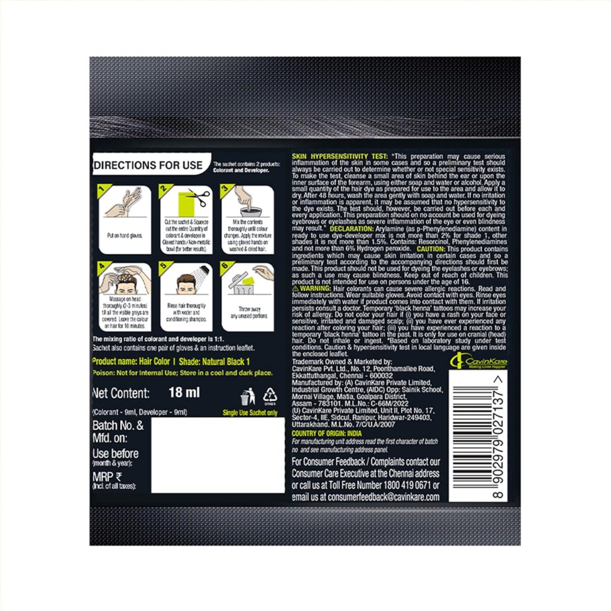 Indica Easy Shampoo Hair Colour 25ml Each x 5 - Image 2