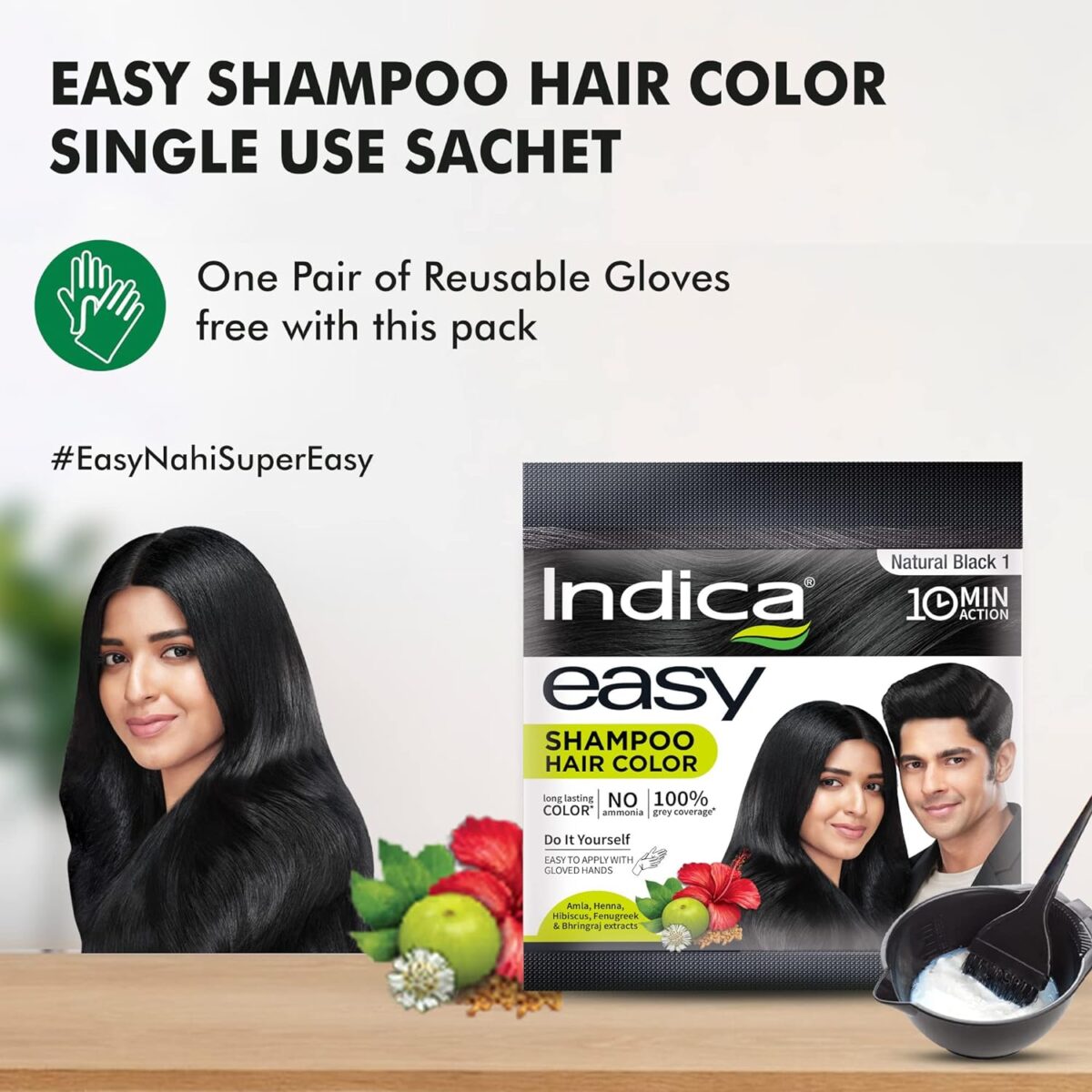 Indica Easy Shampoo Hair Colour 25ml Each x 5 - Image 3