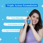 Perfora Teeth Whitening Powder | Enamel Safe & Effective Teeth Whitener Solution| Stain Removal and Triple Mint Formula For Long Lasting Freshness | Teeth Cleaning Dental Kit For All Teeth Types | 50g (Triple Mint) - Image 4