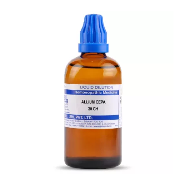 SBL Homeopathy Allium Cepa Dilution (30 ML / 100 ML) For Watery Eyes, Headache