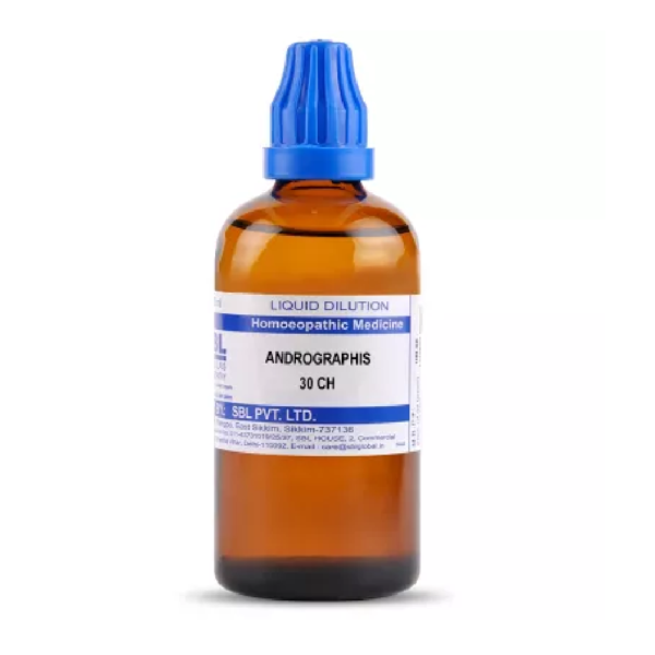 SBL Homeopathy Andrographis Paniculata Dilution (30 ML / 100 ML) For Cold