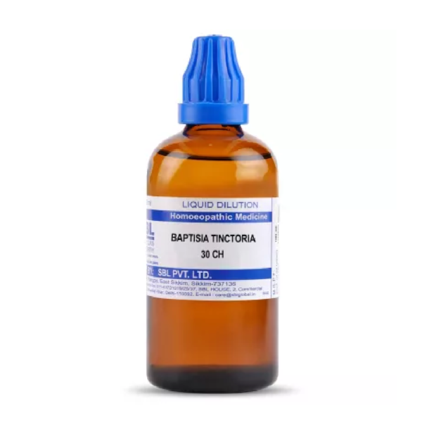 SBL Homeopathy Baptisia Tinctoria Dilution (30 ML / 100 ML) For Nausea, Indigestion