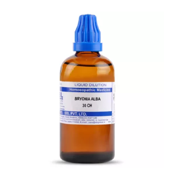 SBL Bryonia Alba Dilution (30ml/ 100 ML) For Nausea Constipation Headache Asthma