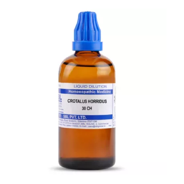 SBL Homeopathic Crotalus Horridus Dilution (30 ML / 100 ML) For Itchy Scalp