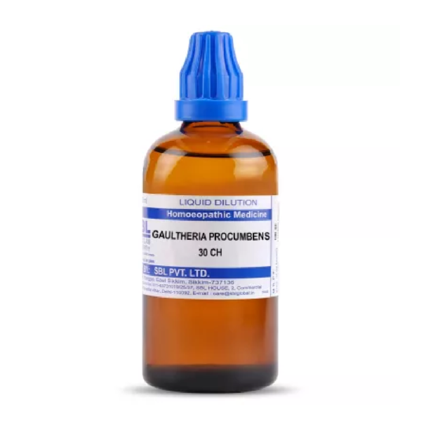 SBL Homeopathic Gaultheria Procumbens Dilution (30 ML / 100 ML) For Joint Pains, Neuralgic Pains