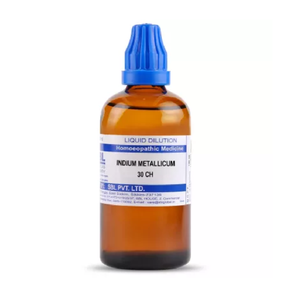 SBL Homeopathy Indium Metallicum Dilution (30 ML / 100 ML) For Vertigo, Migraine