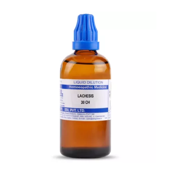 SBL Homeopathy Lachesis Dilution (30ml / 100 ML) For Anxiety, Headache