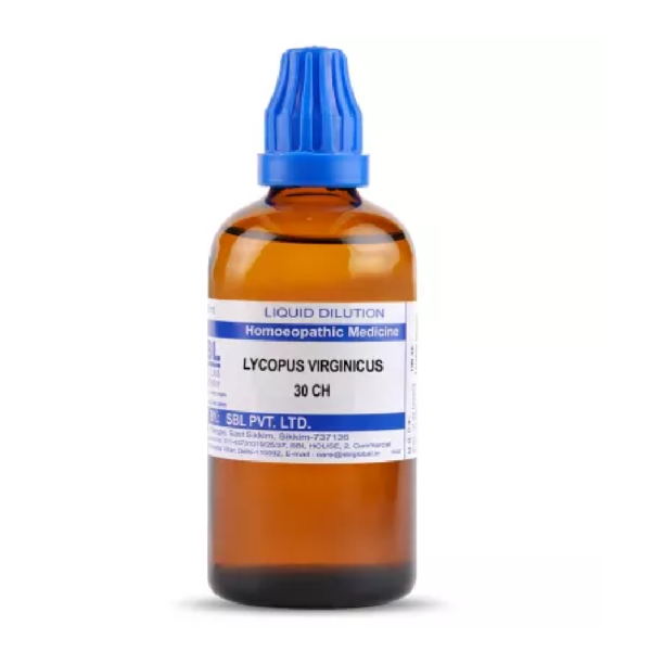 SBL Homeopathic Lycopus Virginicus Dilution (30 ML / 100 ML) For Nausea, Headache