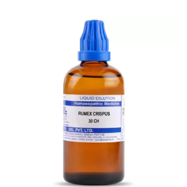 SBL Homeopathy Rumex Crispus Dilution (30 ML / 100 ML) For Cough, Itching