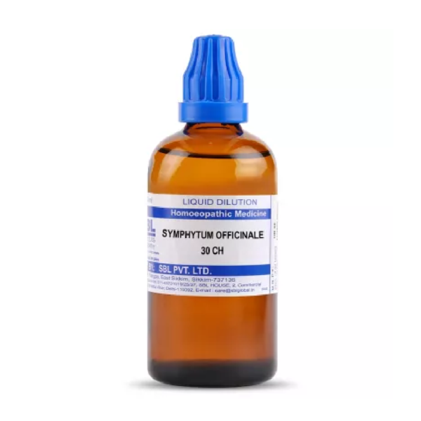 SBL Homeopathic Symphytum Officinale Dilution (30 ML / 100 ML) For Joint Pains Headaches Piles