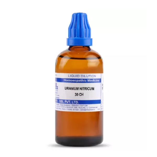 SBL Homeopathy Uranium Nitricum Dilution (30 ML / 100 ML) For High Blood Sugar