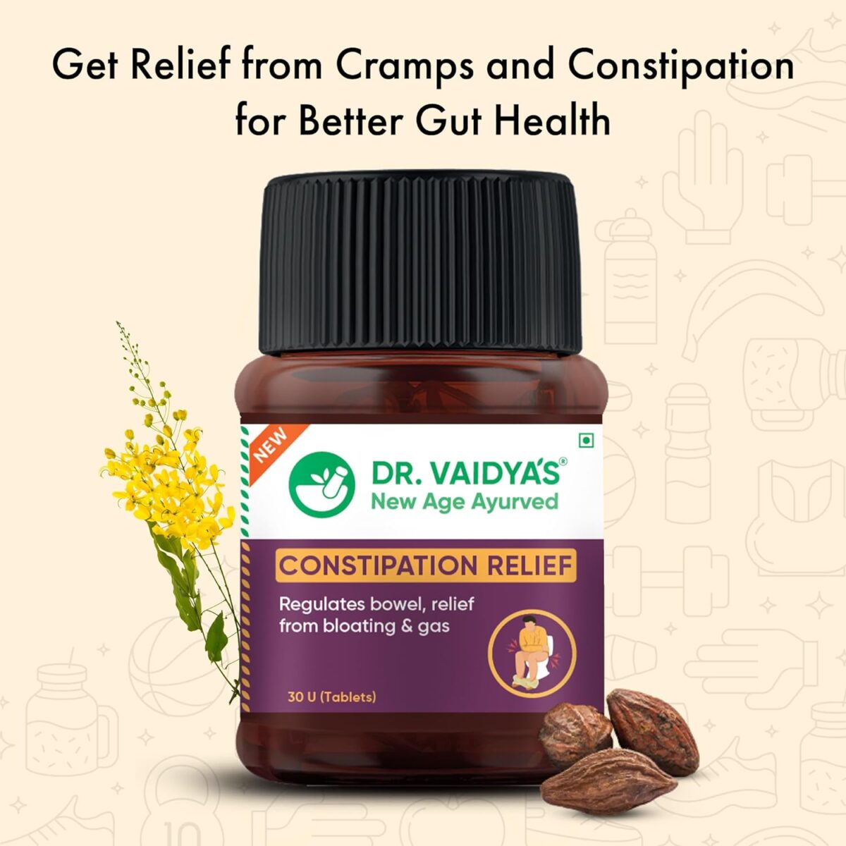 DR. VAIDYA'S Constipation Relief 30 Capsules x 2 - Image 5