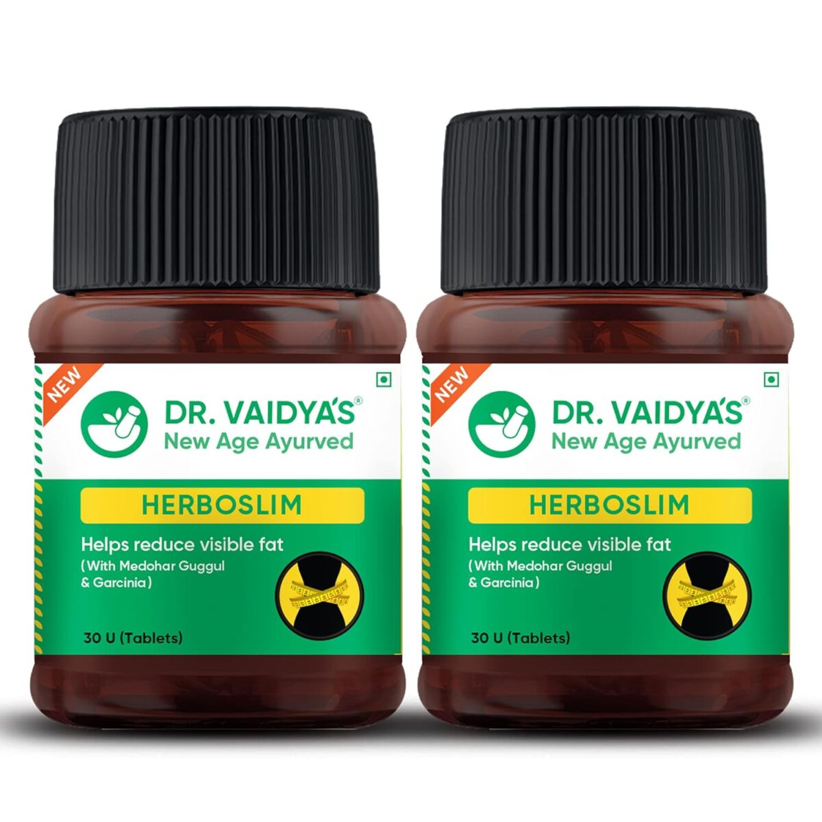 DR. VAIDYA'S Herboslim For Weight Loss Natural Detoxification (30 tablets x 2) - Image 1