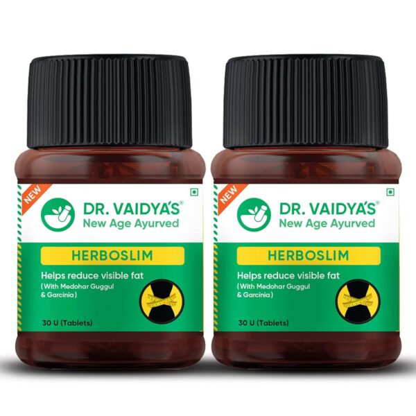 DR. VAIDYA'S Herboslim For Weight Loss Natural Detoxification (30 tablets x 2)