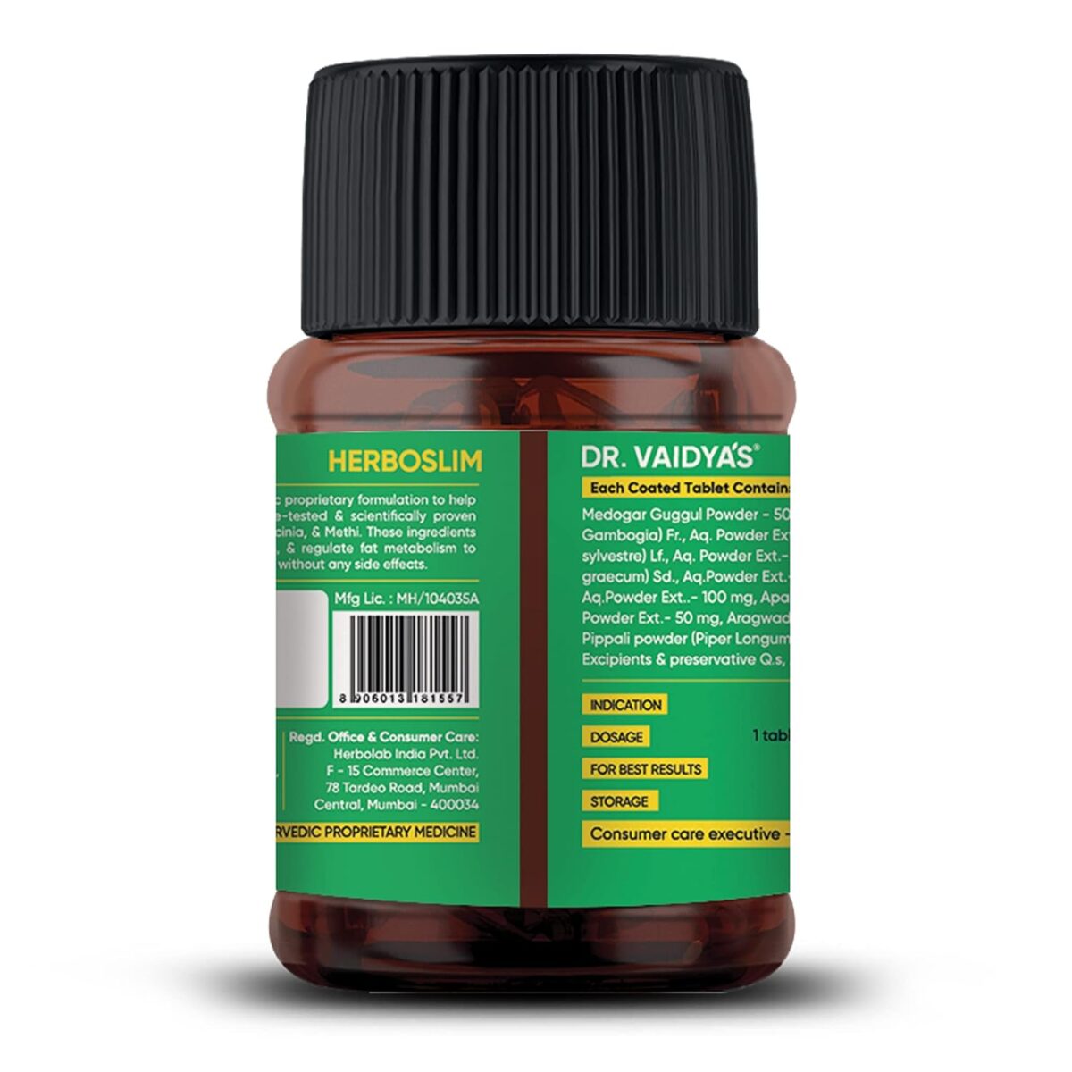 DR. VAIDYA'S Herboslim For Weight Loss Natural Detoxification (30 tablets x 2) - Image 2