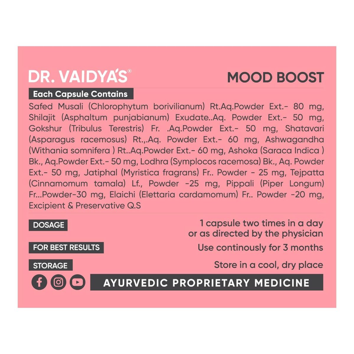 DR. VAIDYA'S Honeymoon Pack Herbo24Turbo (30 capsulesX1), Mood Boost (30 capsulesX1) - Image 4