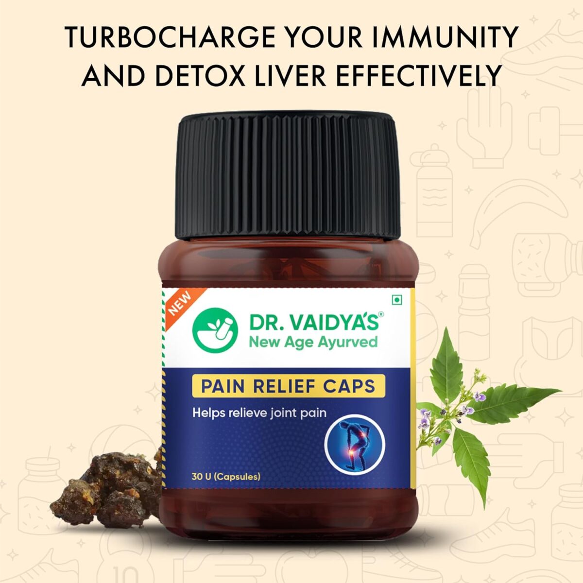 DR. VAIDYA'S Pain Relief Capsules Ayurvedic Medicine for Joint 30 Capsules - Image 3