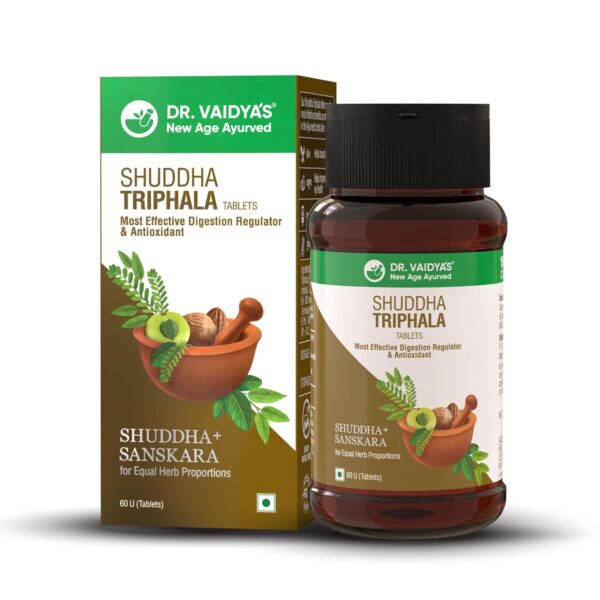 DR. VAIDYA'S Shuddha Triphala with Digestion Regulator & Antioxidant (60 Tablets)