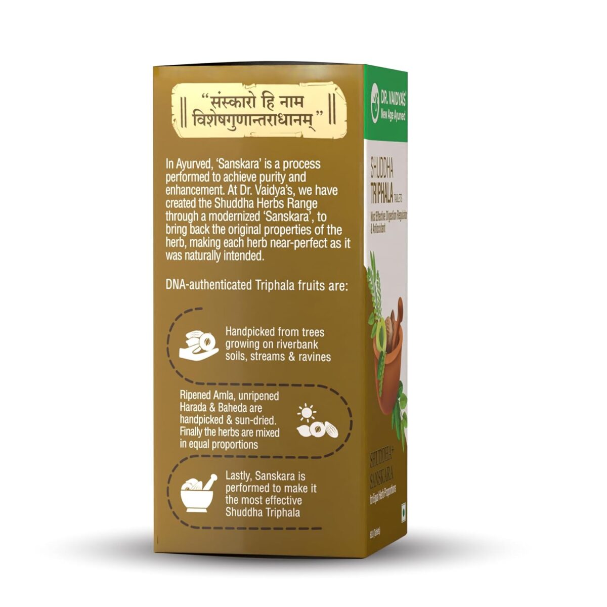 DR. VAIDYA'S Shuddha Triphala with Digestion Regulator & Antioxidant (60 Tablets) - Image 2