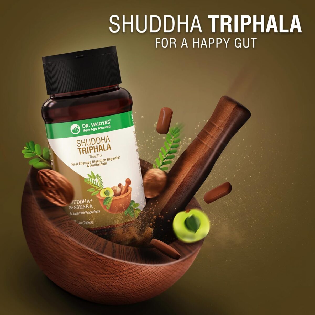 DR. VAIDYA'S Shuddha Triphala with Digestion Regulator & Antioxidant (60 Tablets) - Image 4