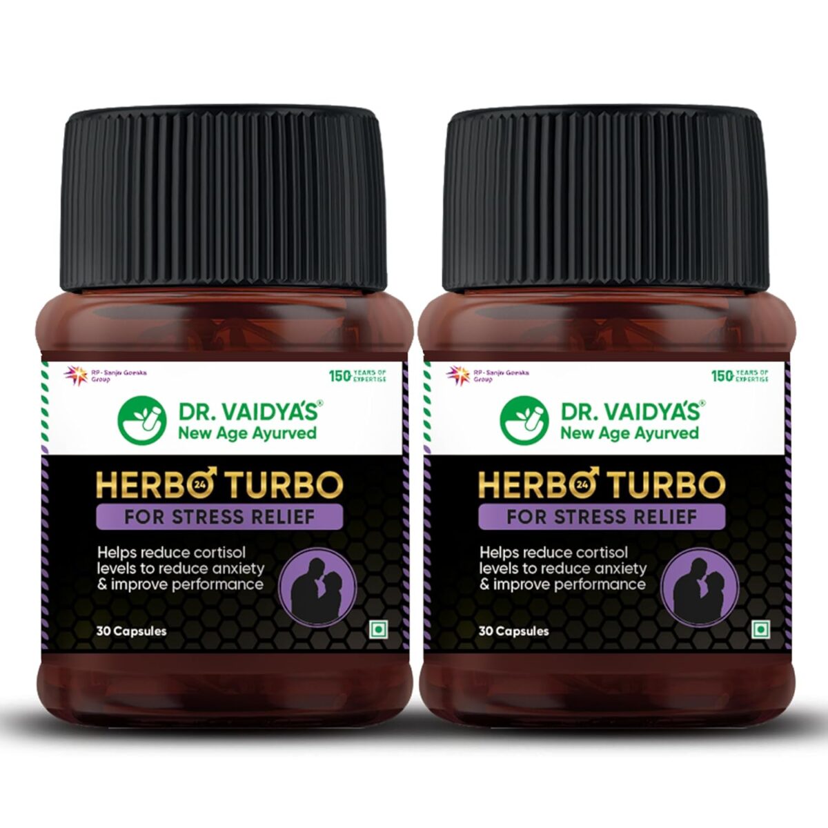 DR. VAIDYA'S Stress Relief for Relief from Stress and Anxiety (30 Capsules x 2) - Image 1