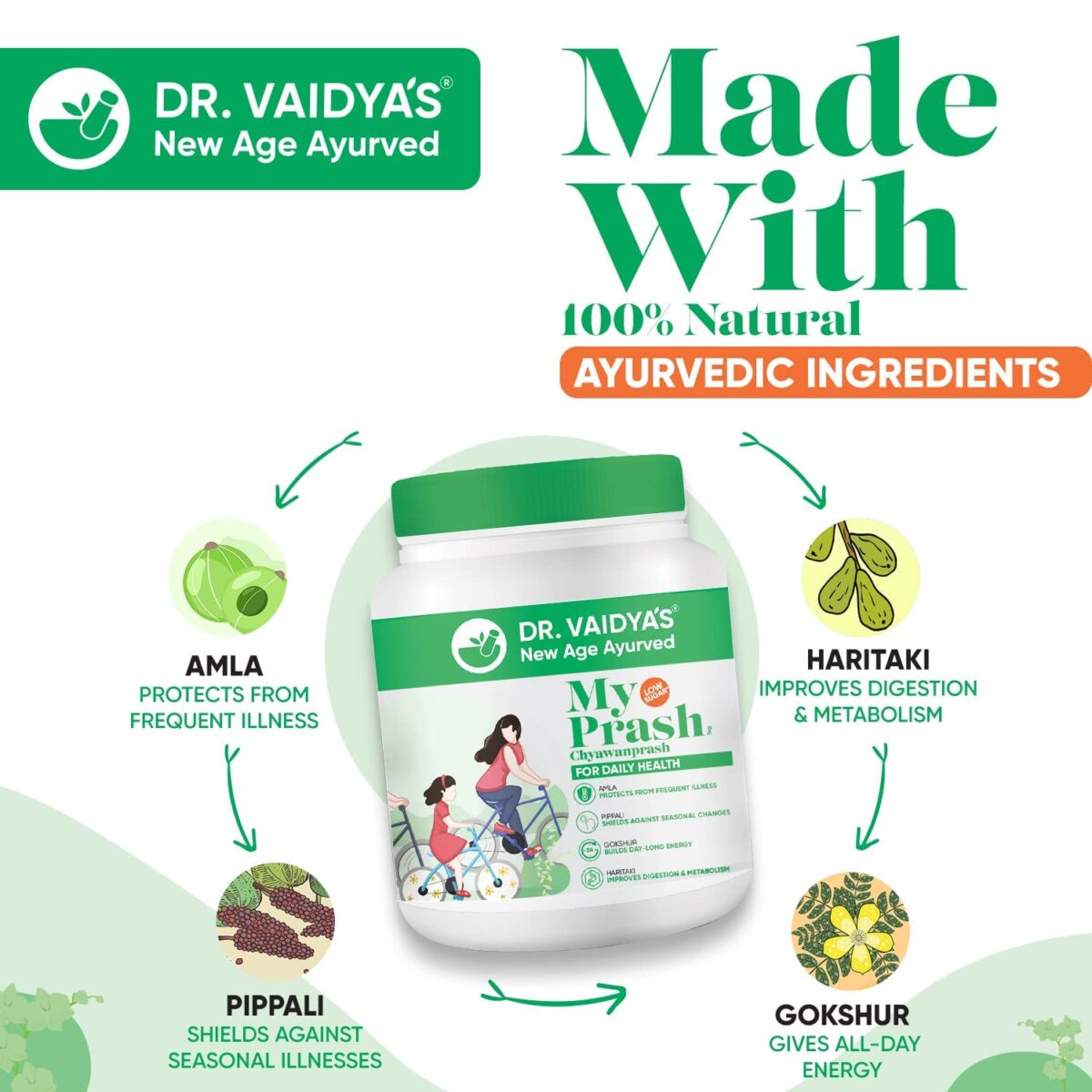DR. VAIDYA'S My Prash Chyawanprash for Daily Health, Immunity Booster, Stamina & Energy, Ayurvedic, Natural Herbs, Rich in Antioxidants, Anti-aging, 500 gm - Image 4
