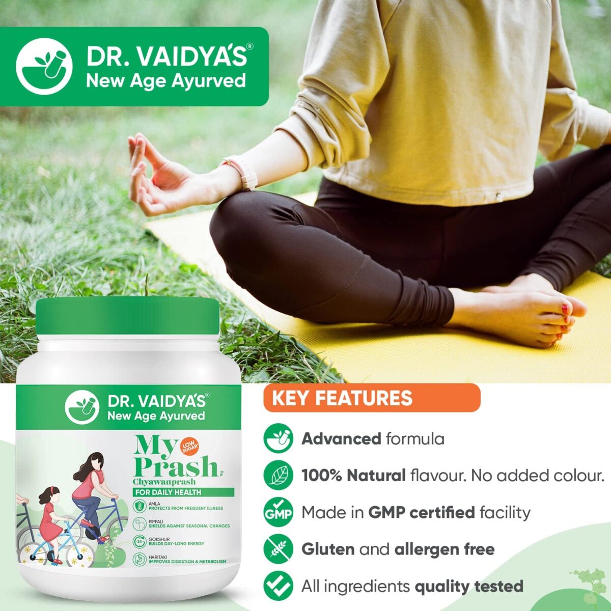 DR. VAIDYA'S My Prash Chyawanprash for Daily Health, Immunity Booster, Stamina & Energy, Ayurvedic, Natural Herbs, Rich in Antioxidants, Anti-aging, 500 gm - Image 5